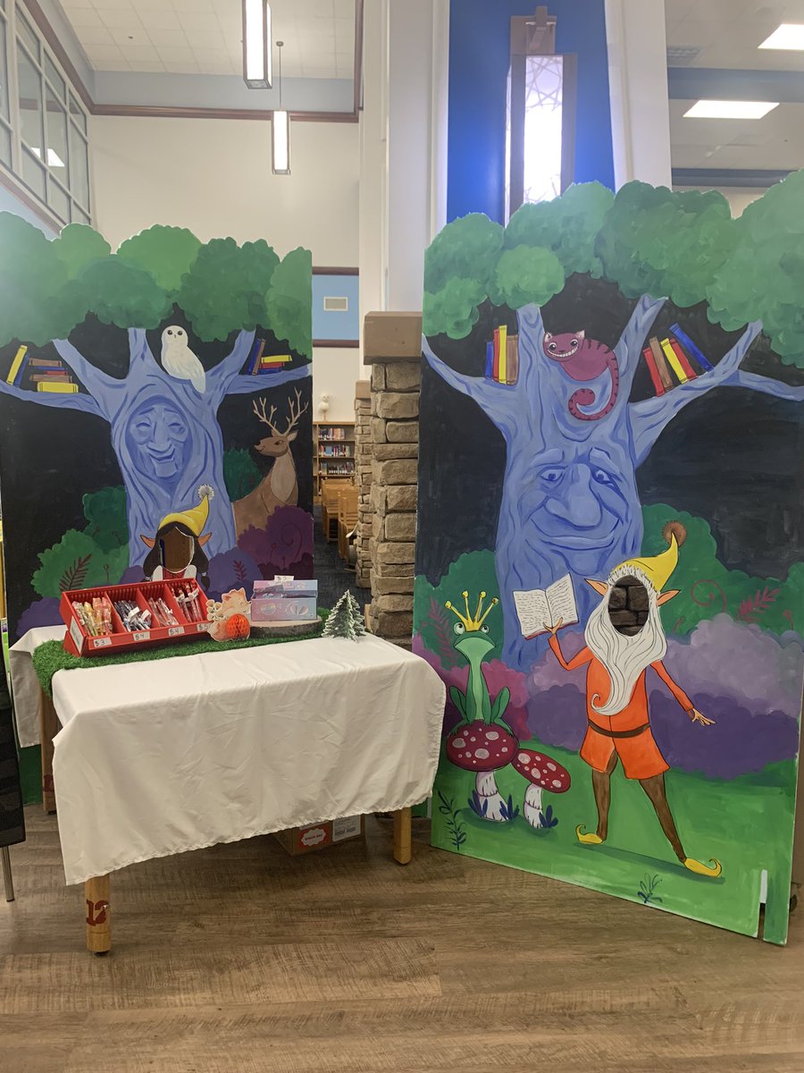 JRES_Library's tweet photo. Our first day of our Enchanted Forest Book Fair was a fun one! We are open all week with two opportunities for families to shop. https://t.co/daukpRZZ3U