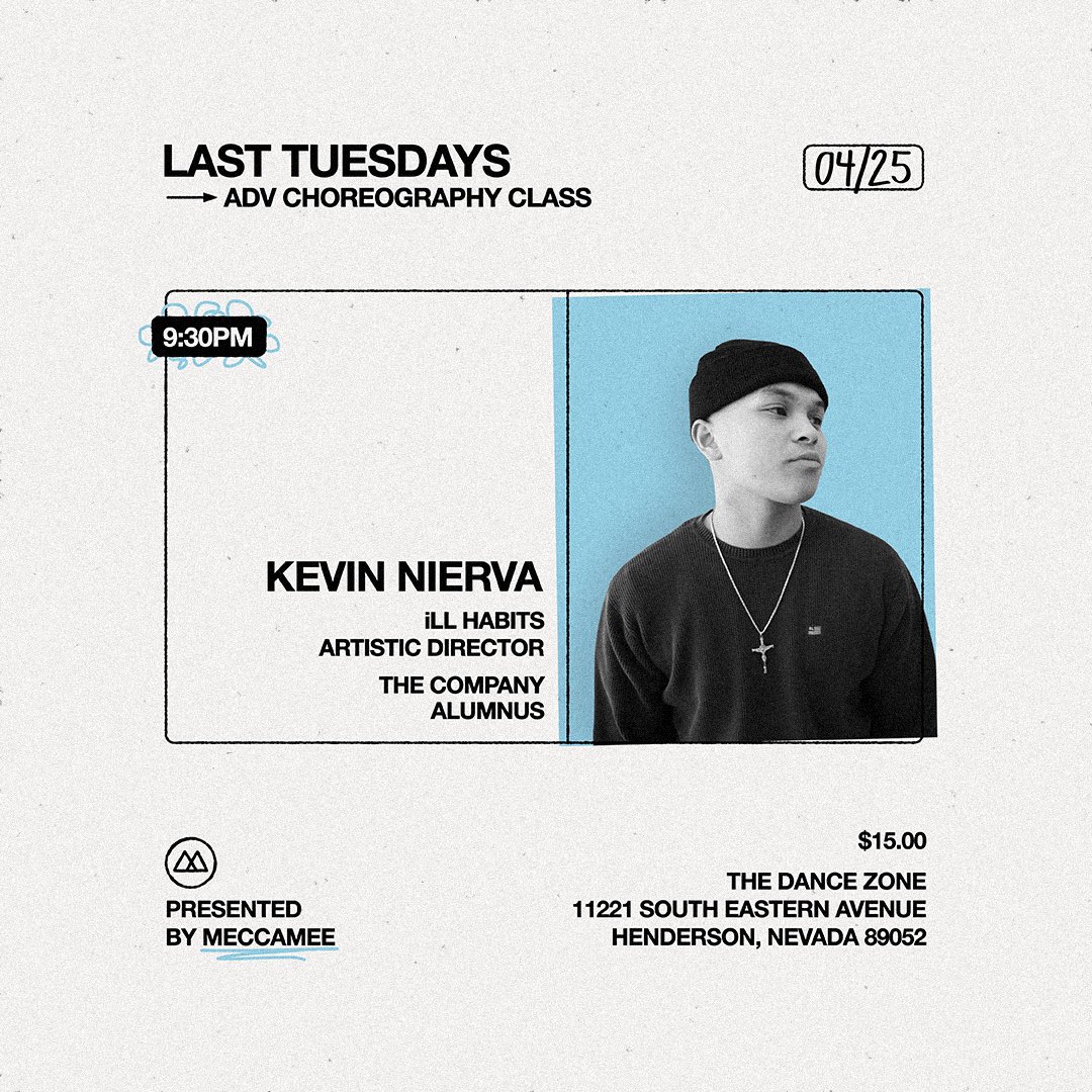 Our Last Tuesdays classes are back for 2023 and we’re so excited to have Kevin Nierva join us next week! 

Hope to see you all there!