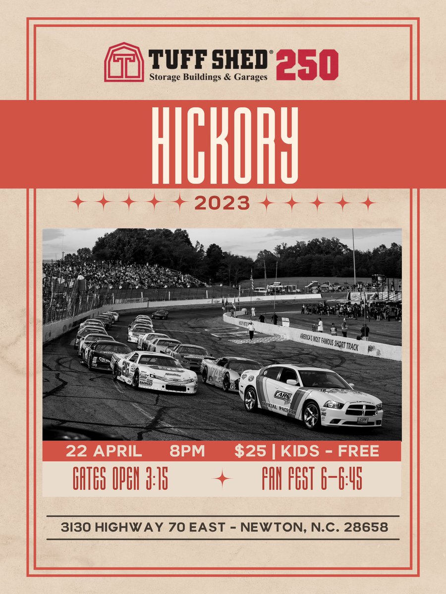 CARSTour's tweet image. This. Weekend. 😤 

🟢 Green Flag 8:00pm

Tickets 👉 tickethoss.com/event/433

Can’t make it? Watch LIVE on @FloRacing 📺

#TuffShed250 #CARSTour