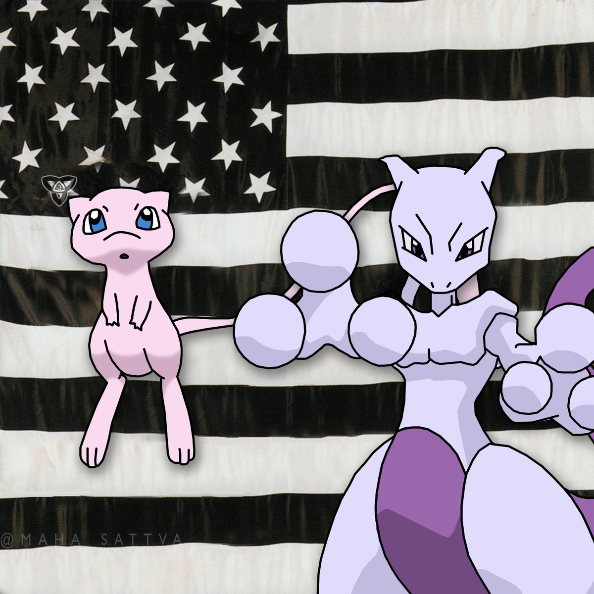 Maha_Sattva's tweet photo. Today's Pokemon Album Cover is based on "Stankonia," by Outkast.

"MEWTONIA" https://t.co/z1uuSoCF0p