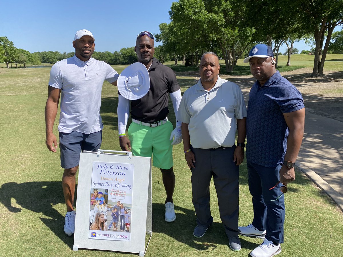 My golf partners today. We tied for 4th @ 14 under. Great cause and great people. @Eawarfield44 @swebb_anthony ⛳️