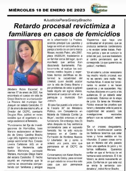 manuelita1504's tweet photo. #17Abr
Greicy Bracho
#Femicidio #Carabobo
"La ley sin justicia es
una herida sin cura”
William Scott Downey
Pedimos 
#ContinuidadEnElProceso
#SentenciaCondenatoria
#JusticiaParaGreicy
@d_guzmanl
@InaMujer_Ve
@AsiaVillegasPol
@DEM_TSJ
@tsjCarabobo
@JusticiaMujerVe
@mdiazmendoza https://t.co/SoZtkDx6vc