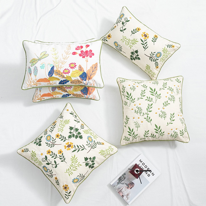 Nature-Inspired Pillowcases 🌿🦋 Enhance Your Decor with Whimsical Charm. #NatureDecor #EmbroideredPillowcases #HomeDecorInspo #WhimsicalDecor #NatureLovers #FloralPillows #DecorativePillows pin.it/7LxH56H via @pinterest