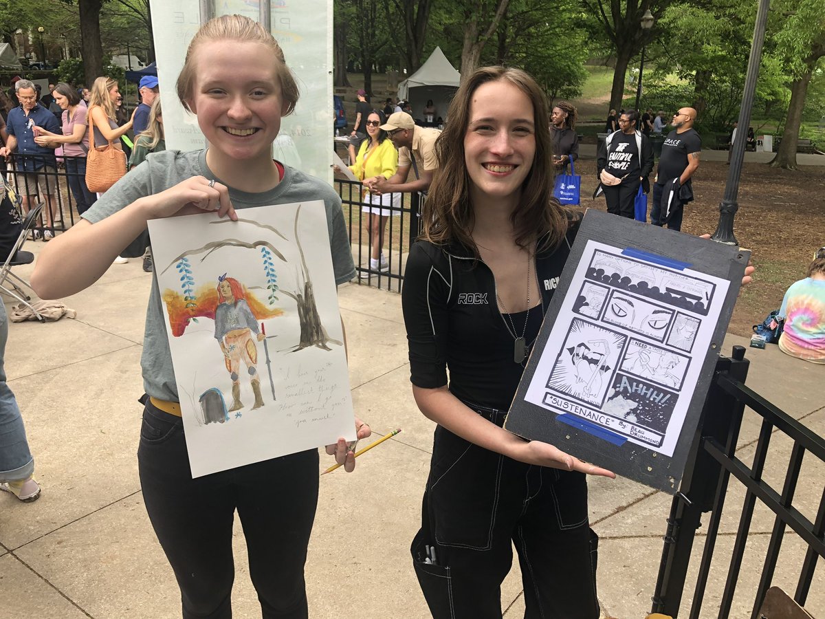 shepardArtAPS's tweet photo. NA Warrior Artists took 5th place in the Throwdown at The Dogwood Festival! We ❤️art, we ❤️our students… we ❤️ATL…. and it shows! #apsarts #gaeaartforall #artthrowdown @NahsPtsa https://t.co/7ucufYCbCQ