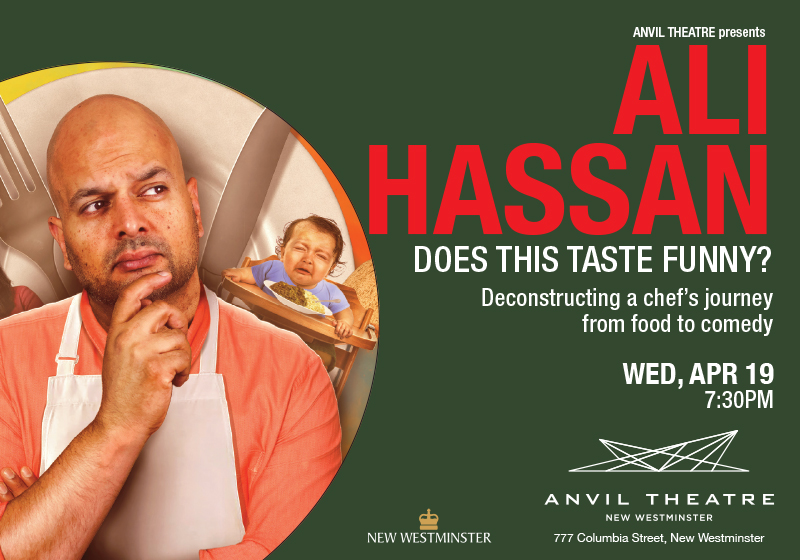 Stand-up comedian Ali Hassan digs into his days as a chef in Does This Taste Funny? - @StandUpAli interview on @stir_vancouver: ow.ly/r0yl50NLfen

Limited tickets for April 19: ow.ly/iB8a50NLfeo

#NewWest #YVRComedy