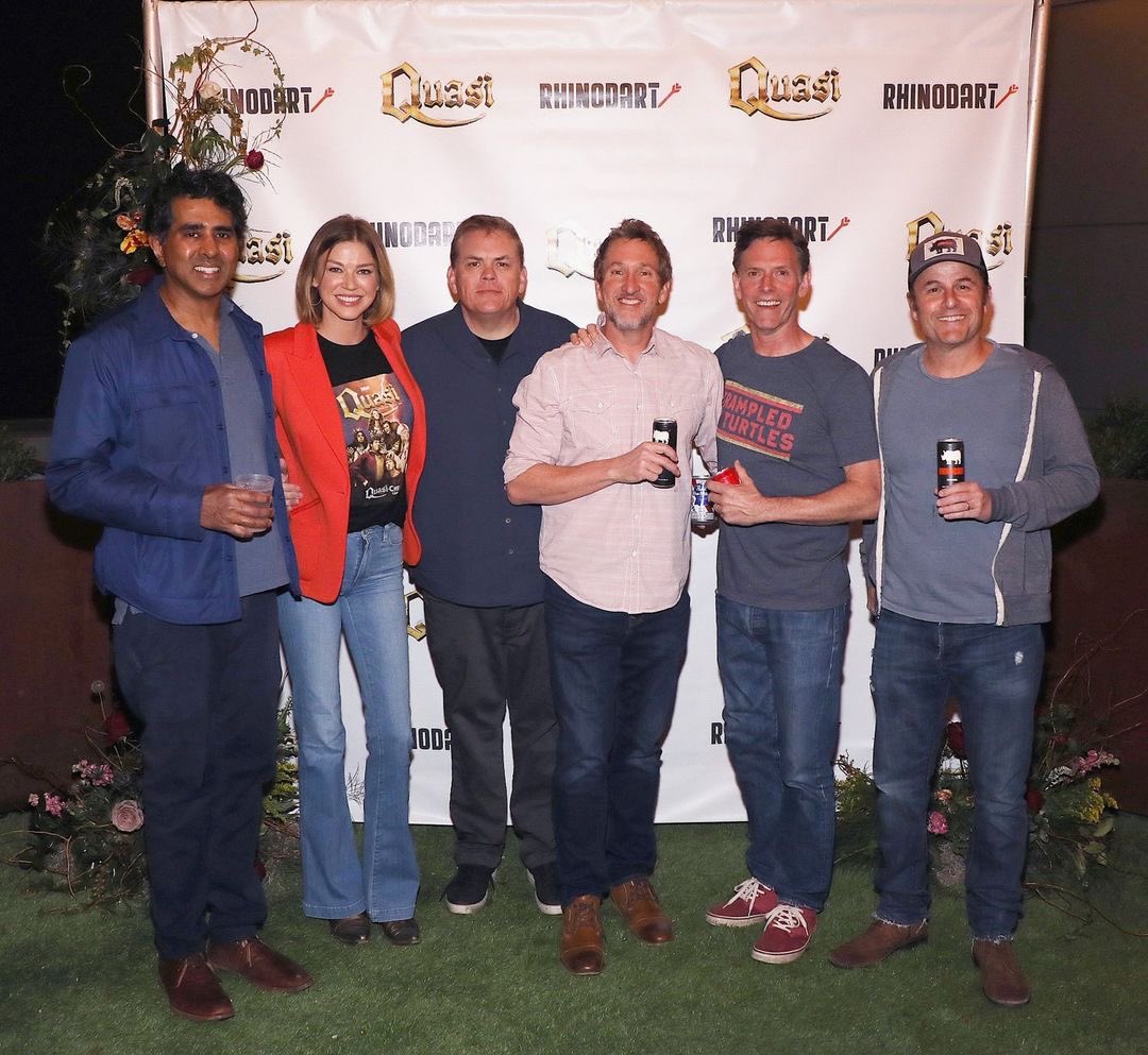 AdriannePalicki's tweet photo. A few more pics with the @quasimovie boys from our screening in Nashville last week ⚔️🏰 Los Angeles…you’re up next! 🤠 #Quasichella https://t.co/ZssxZKIfMY