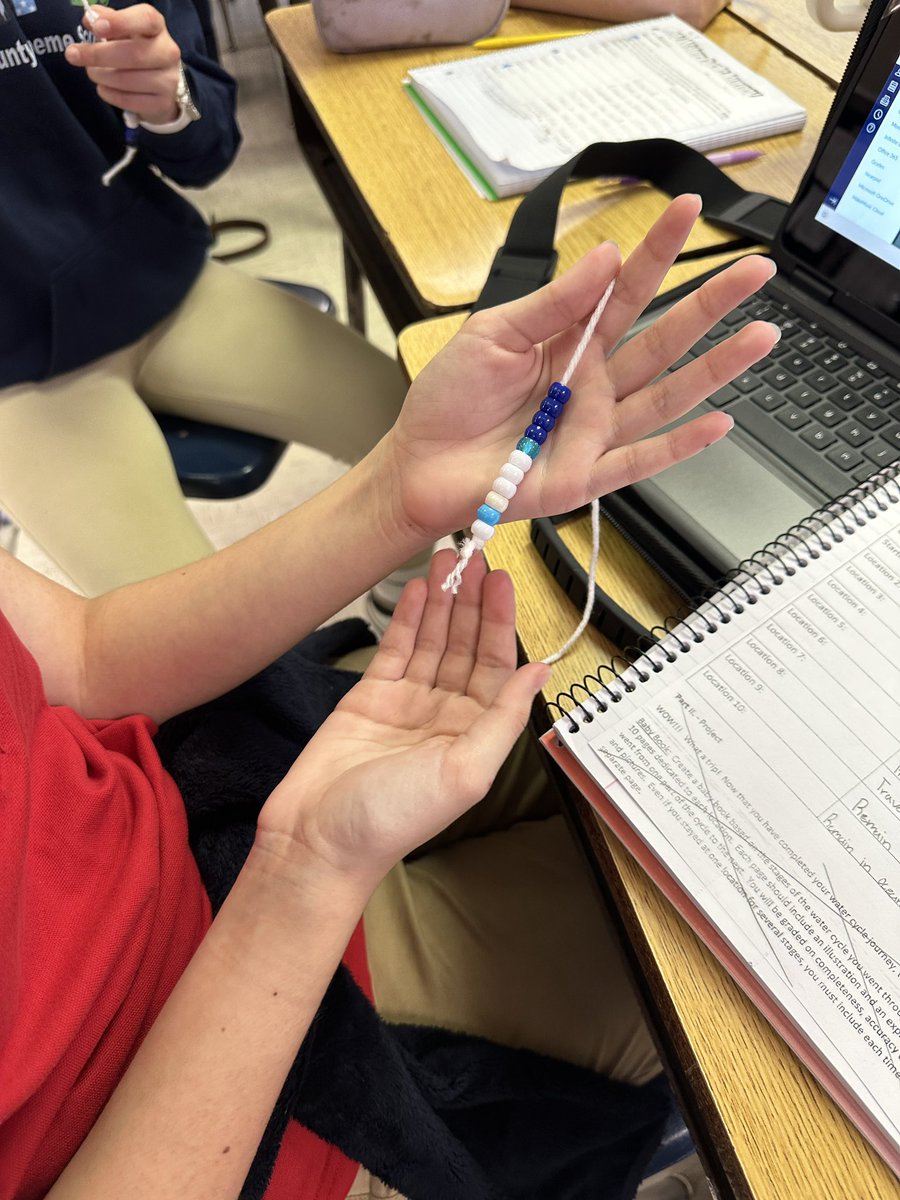 Today, students were a water droplet in the water cycle. In the end, students created a bracelet that represented where they went through their journey. Everyone saw that their bracelet was different from everyone else’s! #NCSSBeTheBest
