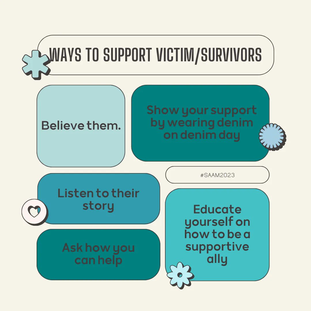 Ending sexual violence starts with supporting survivors. #SAAM