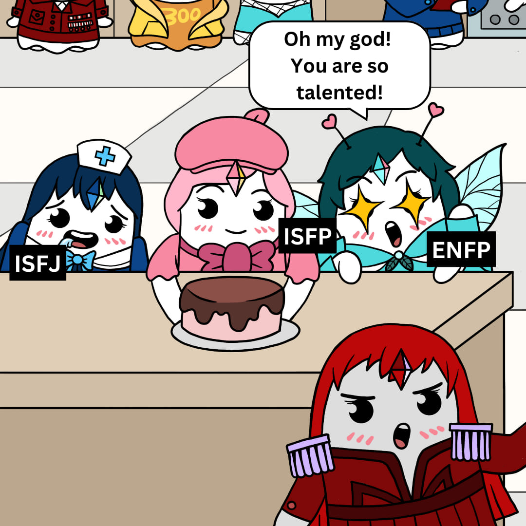 BooTheApp's tweet photo. Cooking with the 16 Personalities (Part 2)
https://t.co/J0IJBa3AXy
Find friends and fall in love on Boo App ✨
#booapp #16personalities #16personalitiesmeme #16types #personality #personalitytypes #intp #entp #intj #entj #enfp #infp #enfj #infj #estp #esfp #estj #esfj #isfj https://t.co/N24zQoSe6U