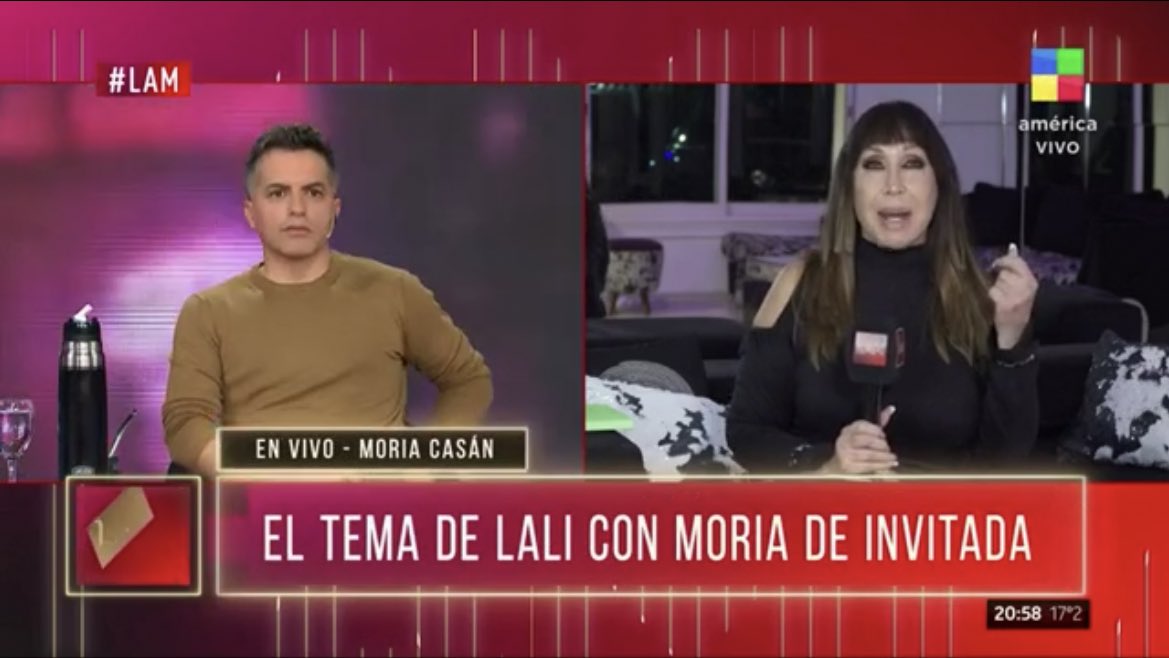 fedeebongiorno's tweet photo. 📺 moria acaba de confirmar en #LAM que lali le ofreció hacer un video para “quiénes son?” y ella accedió https://t.co/K3HAJ9SBG0