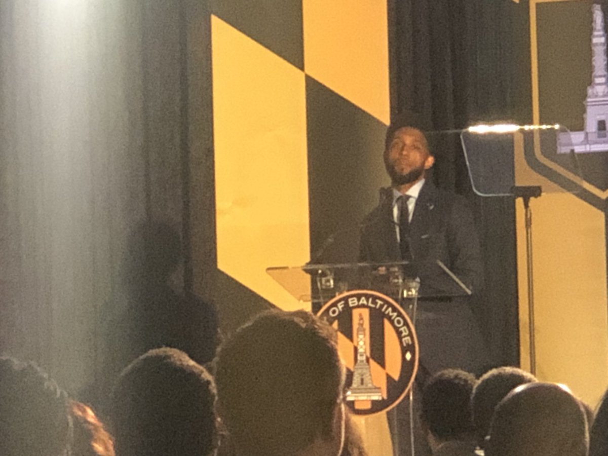Mayor Brandon Scott now delivering the third state of the city address of his mayoral career.  “Baltimore is back” the mayor tells the crowd.