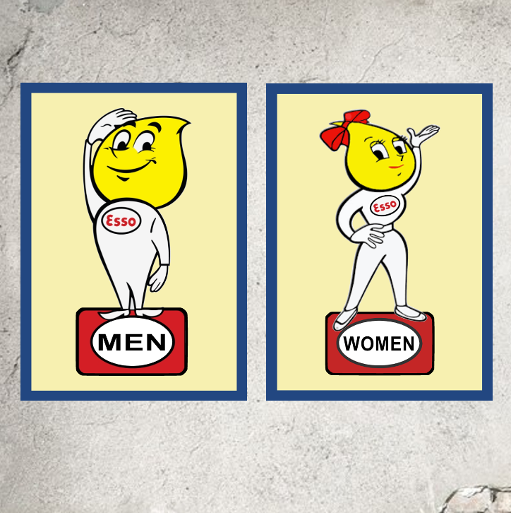 PalacePainted's tweet image. Sign Esso Oil Drop Boy &amp;amp; Girl Bathroom Mens and Womens Signs tuppu.net/59a8fd64 #Shopify #WainfleetTradingPost #BathroomSigns
