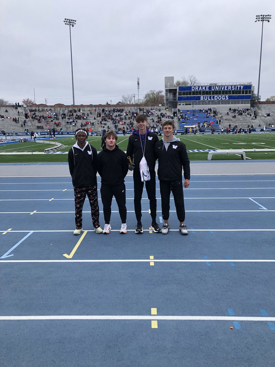 WaukeeBoysTrack's tweet photo. Congrats to both relay teams on reaching @DrakeRelays #BlueStandard Marks Saturday at the Jim Duncan Invite! 4x800: J. VanDis, C. Driscoll, K. Robinson, &amp; G. Weber. Distance &amp; Distance Medley: S. Anzevino, C. Driscoll, T. Lembechwa, &amp; G. Weber #GoWarriors #Team23 #TRIBE https://t.co/2TOezzbLLr