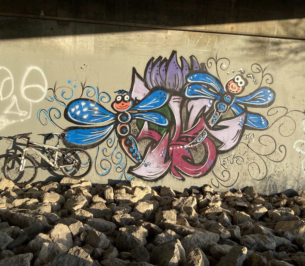 Local Street Art on the event bike tour #30daysofbiking #muralmonday #art #lovetheride