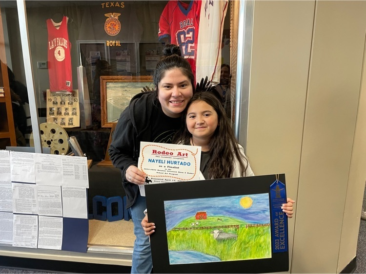 RoyalISD's tweet photo. Some of our talented RES artists were recognized at tonight's Regular School Board Meeting for their HLSR entries. Congratulations to our artistic Falcons on this huge accomplishment!  #WeAreRoyal https://t.co/EDhpAfYV8i