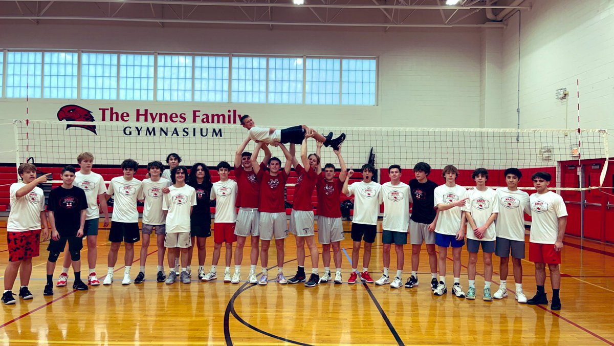 RedHawkVB's tweet photo. Seniors complete the #ProgramGauntlet today and are officially ready for #ProgramSeniorNight 
2️⃣0️⃣2️⃣3️⃣ Join us tomorrow at 6pm as we honor 4 very special Seniors and their families! #ProgramTraditions🏐👏💯 #SeniorNight https://t.co/zGOEZ1BCnr
