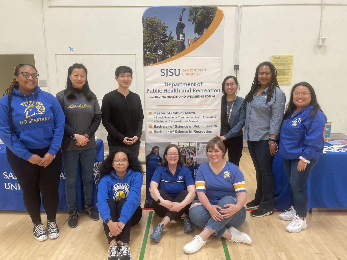 Check out our Public Health and Recreation table from admitted spartan day this past weekend! #sjsupublichealthandrecreation