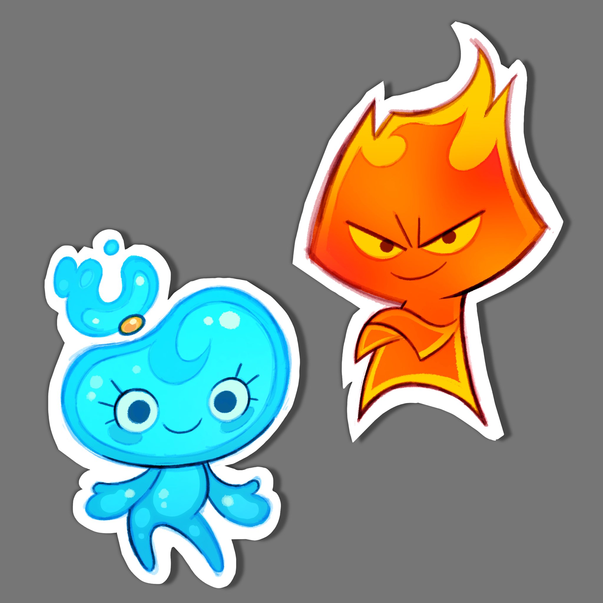 Riki on X: Fire boy and Water Girl  / X