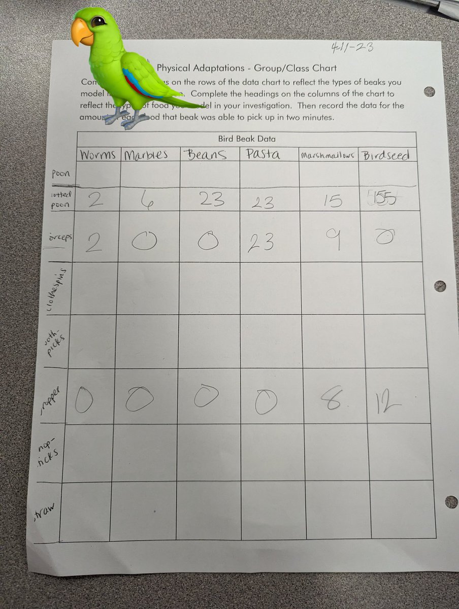 mrsbairdScience's tweet photo. Schmidt fifth graders learned about physical adaptations and got to be birds with different beaks.  Hands-on learning is so much fun! 🐦 @HCPSElemScience @WeAreHAEST @SchmidtSailors https://t.co/SfrHnEeLrG