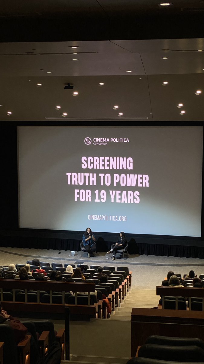 At the screening of #Powerlands <a href="/lands_power/">PowerLands</a> hosted by Cinema Politica Concordia. It’s a great film on the different indigenous struggles globally and the shared experiences and fights they wage