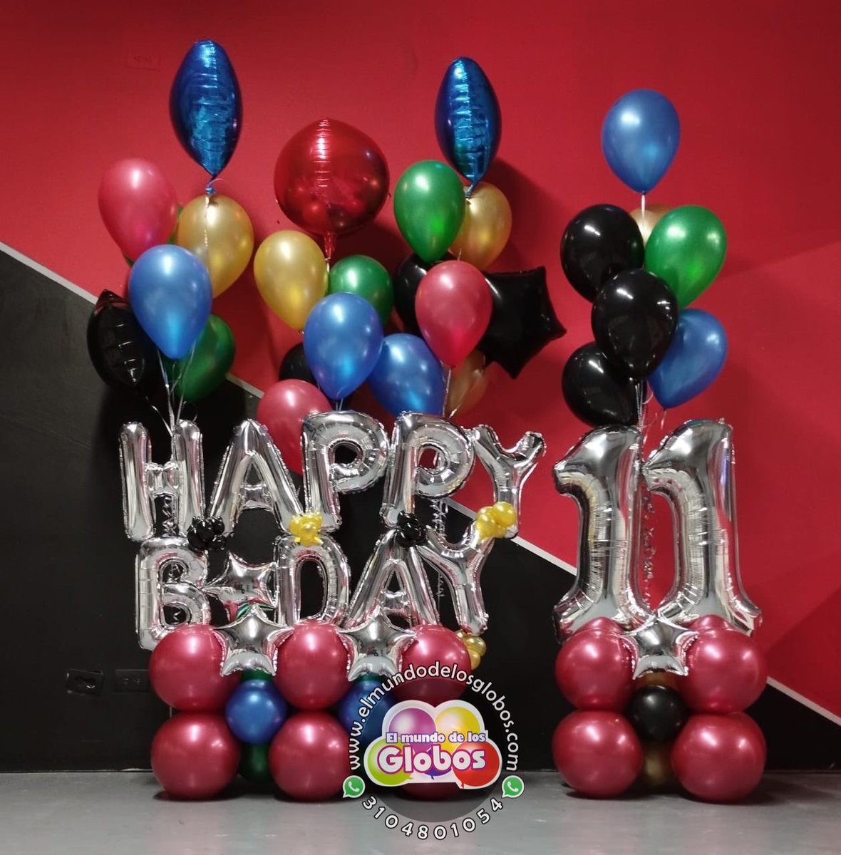 decoración con globos- globos personalizados #globosbogota #globos #domiciliosbogota #helio #celebracionesbogota #domiciliosbogota