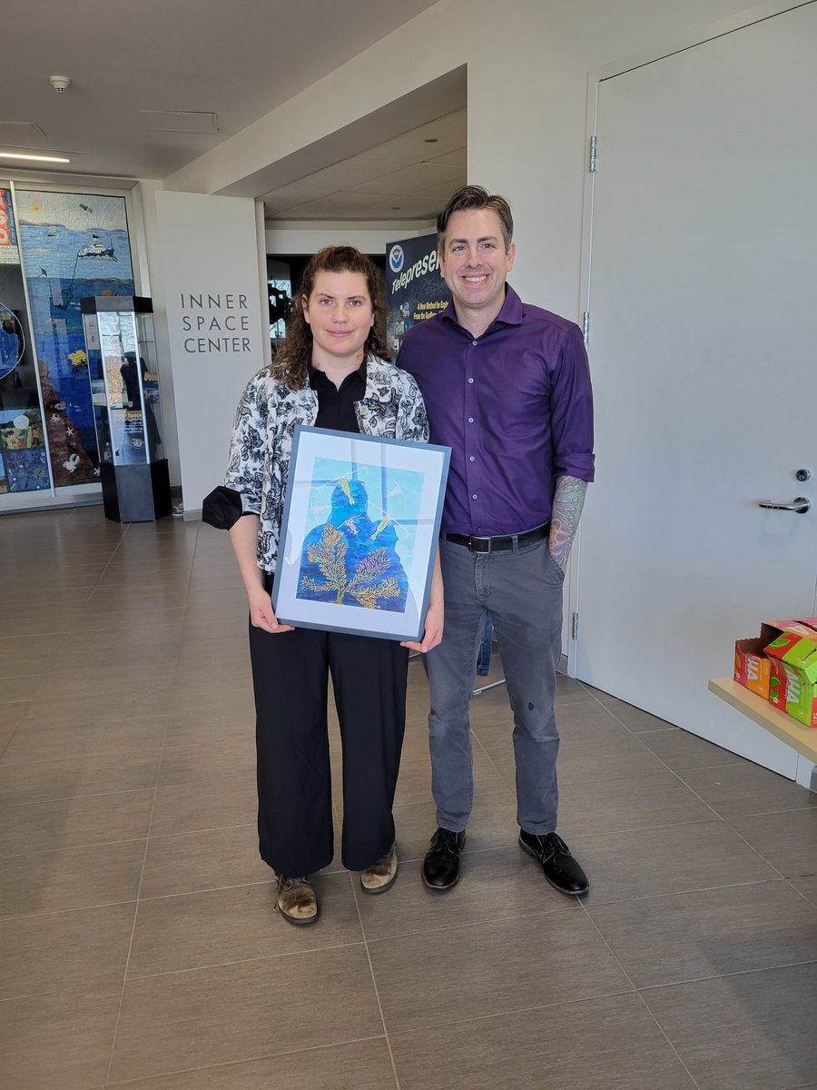 DrKeltonMcMahon's tweet photo. Congratulations to the newly crowned Dr. Catrina Nowakowski @CatrinaNow, who delivered an outstanding #DoctoralDefense of her @URIGSO #PhD thesis reconstructing multidecadal time series of pelagic benthic coupling with @NOAA #EcoMon zooplankton archives and deep sea corals. https://t.co/IyZEzyj3Gy
