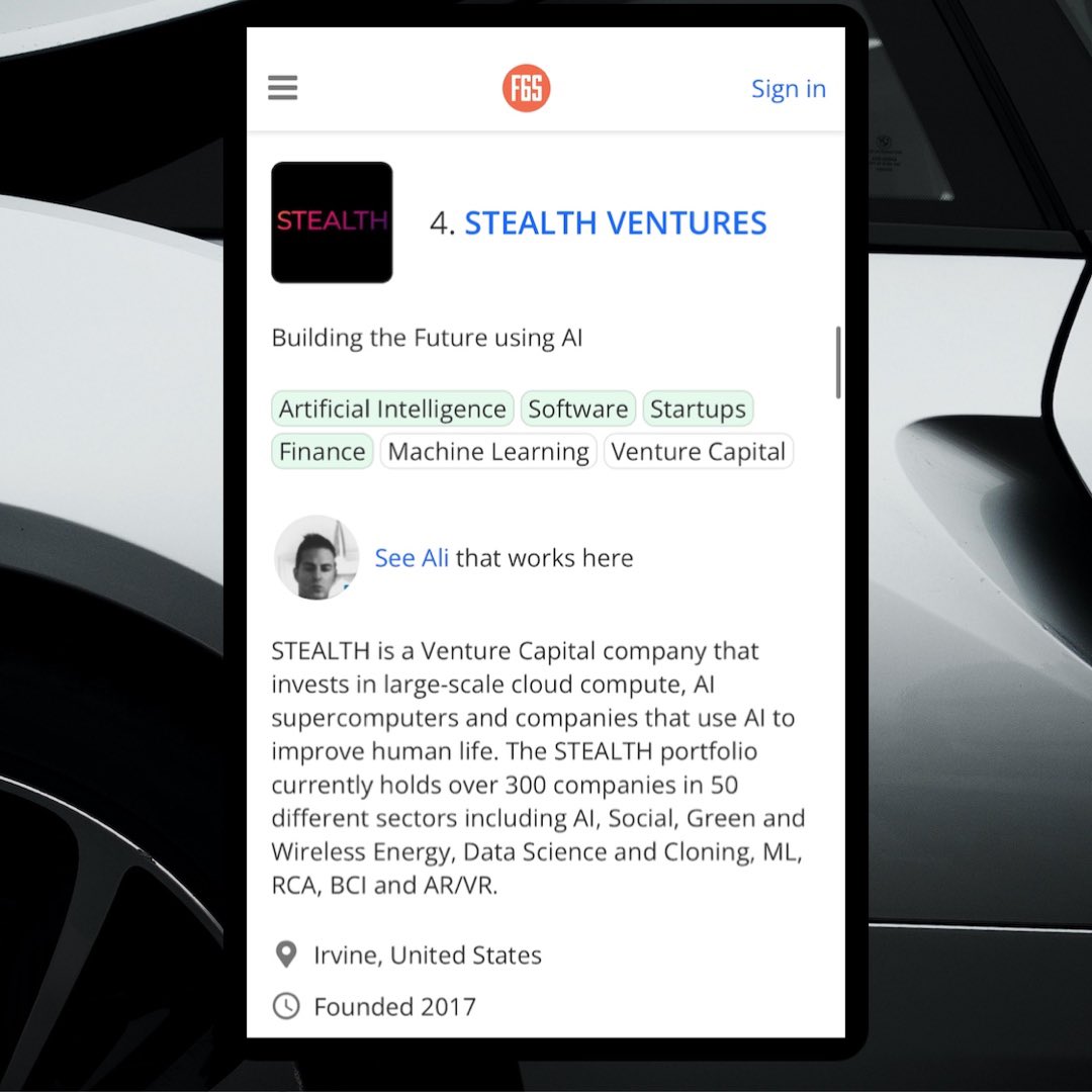 STEALTHVC1000's tweet photo. @STEALTHVC1000 🚀 named both top finance &amp; #machinelearning company Honored for our groundbreaking work in #AI &amp; #finance. But we're not done yet! Our vision: build 1000 AI companies to change the world Committed to pushing boundaries &amp; driving #innovation #vc #startups https://t.co/5yQb4re3wz