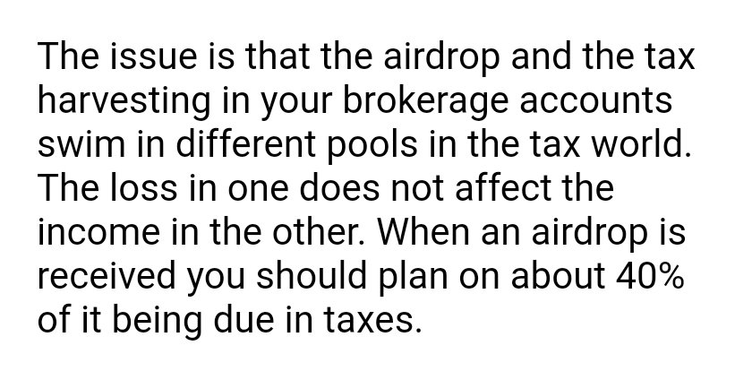 If you were wondering about tax harvesting stocks vs crypto in the US.
And yes, this is from a CPA
#payyourtaxes