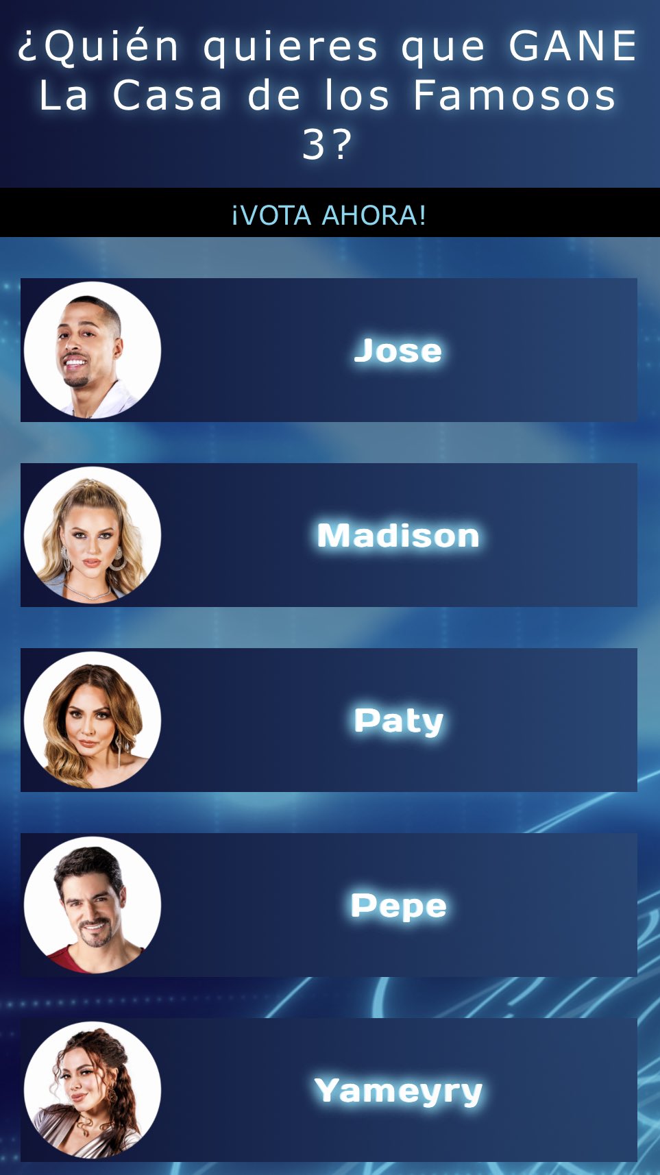 Casa De Los Famosos 3 Vota Ahora