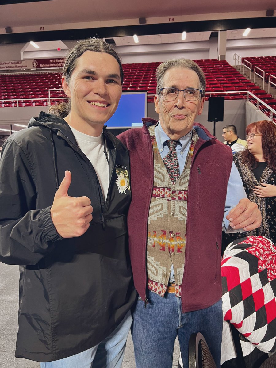 CarmShouldis's tweet photo. Frank Pommersheim a legend! As well as more legends! Butch Felix! Delphine Red Shirt and Megan Red Shirt Shaw! 💯😭 wow! #USD #NativeAlumni #Law #Author #Stanford #Harvard #SGU #RST #Education https://t.co/r8KYW65YQF