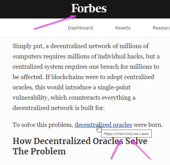 Forbes discussing the need for #Chainlink in order to secure $487 trillion in value. Probably nothing.