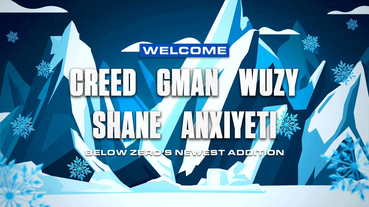 BelowZEsports's tweet image. We’ve gone Below Zero… but you cant look away…🌬️

The coldest team to enter the scene…

Please welcome the new Below Zero Esports 🧊🏎️! #BelowZero #signed #RocketLeague #RLCS