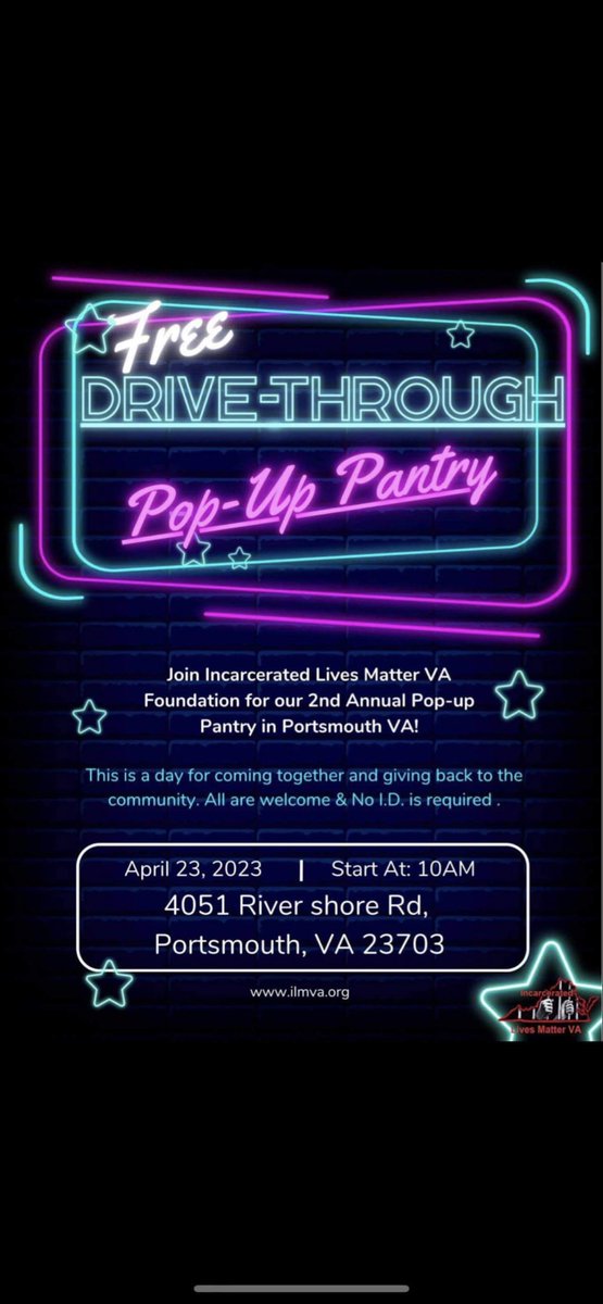 I would like to ask that @DonScott757 and @SenatorLocke to please join us in giving back to the community @LivesVa thank you for everything you do to help give back to the communities ! Everyone is welcome and they still need more volunteers