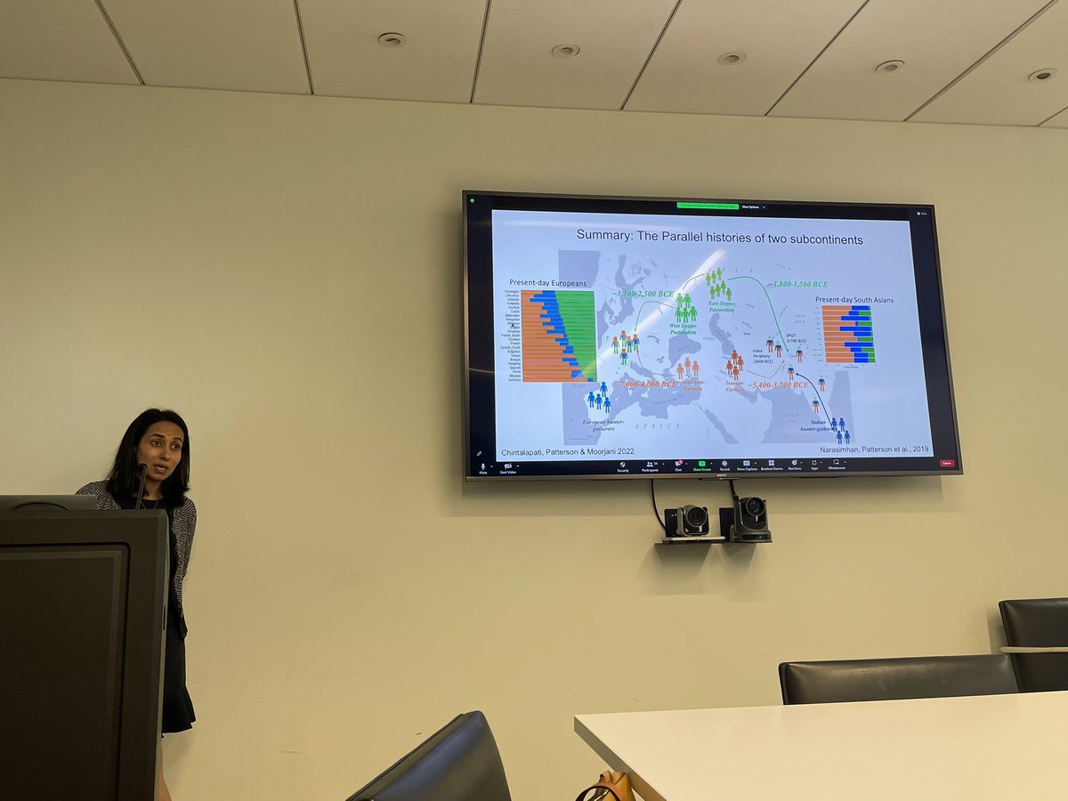 ItanLab's tweet photo. A great talk today by @moorjani_priya at #CBIPMS, about the genetic diversity in India and ancient/modern genomes admixture. Very important implications for gene associations and PRS. https://t.co/C7hWJjgc8i