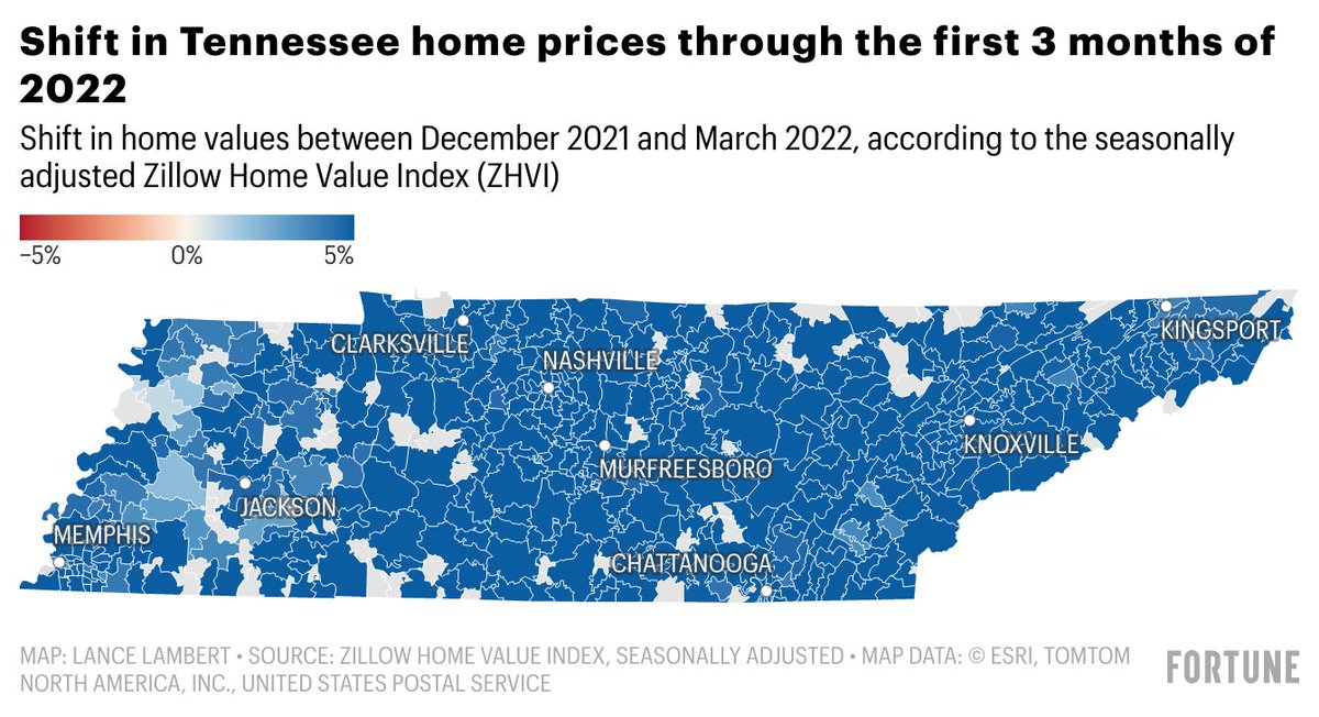 Lance Lambert on Twitter "LEFT Shift in Tennessee home prices through the first 3 months of