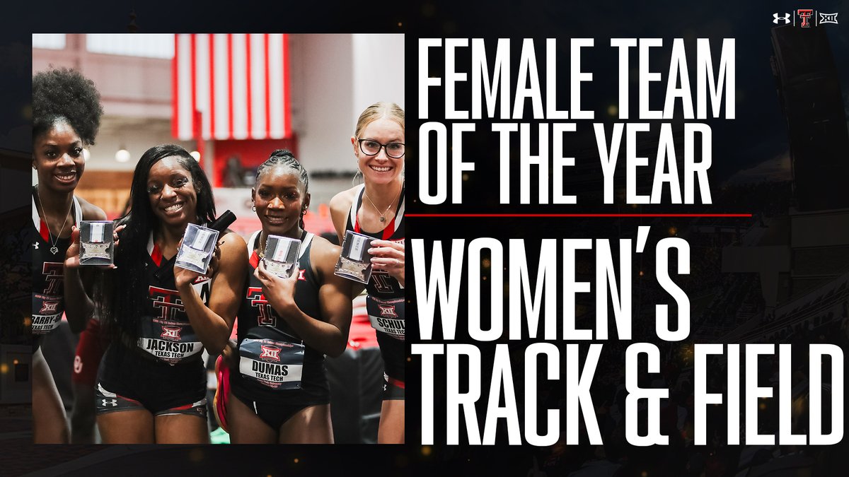 A special group with a special season.

Female Team of the Year: <a href="/TexasTechTF/">Texas Tech Track & Field</a>!

#RedAndBlack23 | #WreckEm