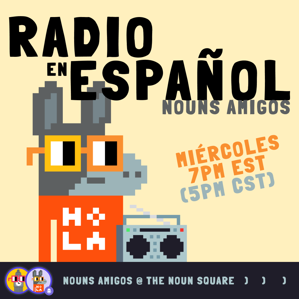 Este miércoles tenemos sesión de pitcheo de la Ronda 5: Impacto social y bienes públicos!!

Amigo - únete para levantar tu mano y pitchar 🏓🏓

AMIGO holder - únete para escuchar o hacer preguntas👂🗣️

<a href="/nounsprophouse/">Prop House</a> <a href="/thenounsquaresp/">Plaza | Backstage</a> <a href="/nounsdao/">Nouns.eth</a>

Recordatorio⏰👇