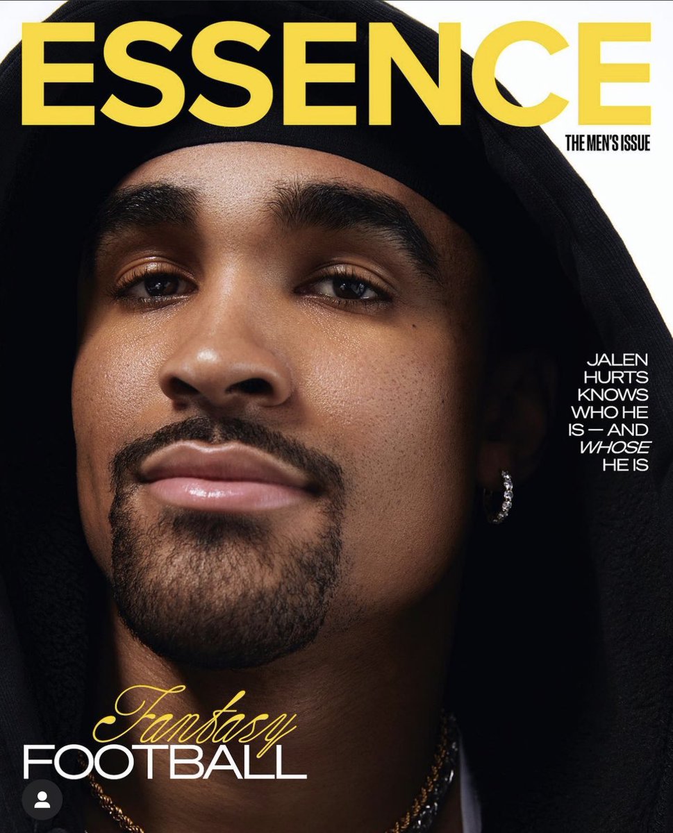 PHLEaglesNation's tweet photo. Jalen Hurts is featured on the cover of this month’s Essence Magazine’s Men’s Issue.

(📸: @Essence)

https://t.co/jqWsvtfRTA https://t.co/nxenYWal0O