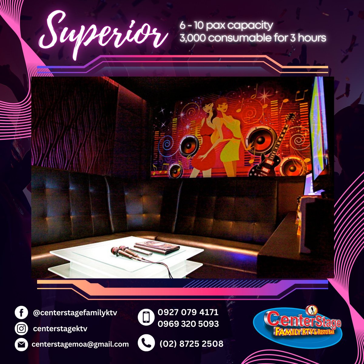 "I got a feeling, that tonight's gonna be a good night."  
— Black Eyed Peas
Book now!
#celebrateatcenterstage #CelebrateAtCenterStage #partytime #party #ktvnight #ktvnights #ktvnight #ktvparty #celebrateinstyle #celebratewithus #karaoke #karaoke #karaokenight