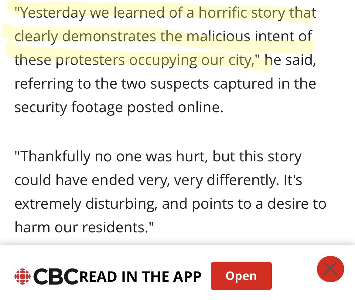 StaceyMonette27's tweet photo. Is now a good time to bring up how the CBC helped spread a conspiracy theory that freedom protesters locked people inside a building & set it on fire?
Or that they insinuated Russia was behind the the freedom convoy? #cdnpoli #CBC https://t.co/wyvN4qbPxV