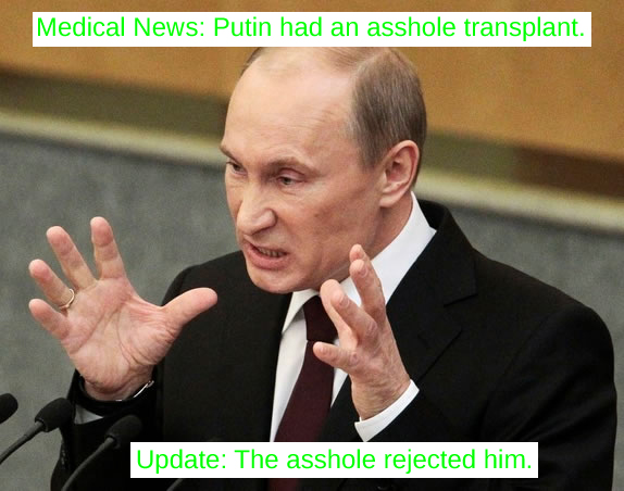 Putinbalddwarf's tweet photo. #putinisabalddwarf #putinrejected #assholeputin #machinetranslation #translationproblems #montypythonreference https://t.co/vuRc33PHWI