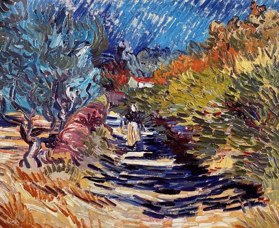 Arteymas_'s tweet photo. Vincent van Gogh. Mujer en un camino entre árboles. 1889. Museo de Arte Kasama Nichido, Kasama/ Ibaraki. https://t.co/IrcEbuf0aa