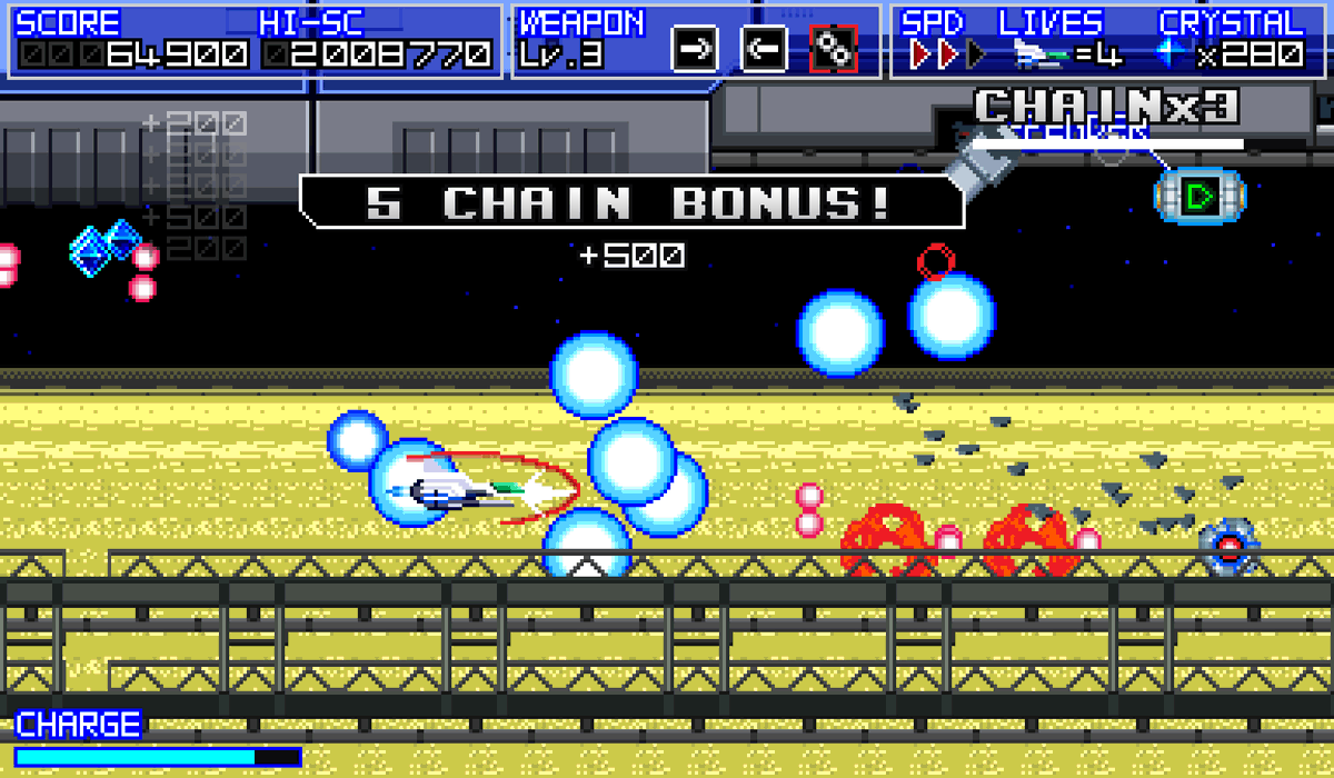 Terarin55's tweet image. ハイスピード横スクロールＳＴＧ！「Terra Flame（テラフレイム）」

Nintendo Switch版 4/30に配信。予約販売開始しています！

アーケードモードとキャラバンモードを搭載　オンラインランキング対応　スコアアタックも熱い

store-jp.nintendo.com/list/software/…

#NintendoSwitch #TerraFlame