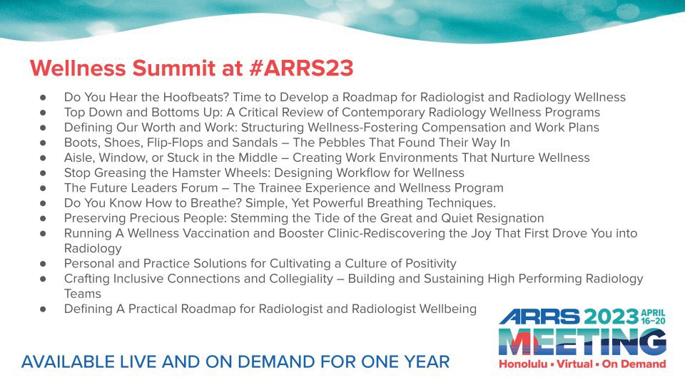 HVadvala's tweet photo. Defining a practical roadmap for #wellness! Much needed “Well-Rad” summit #arrs2023 #Wellbeing #BeWellBeRad https://t.co/PXpIfM9QN5