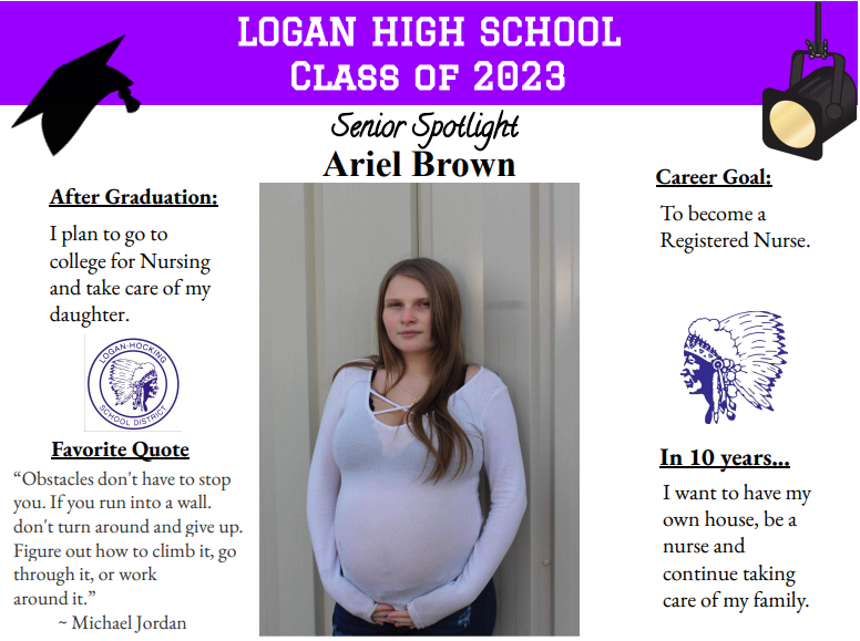 Logan High School Class of 2023
Senior Spotlight
Congratulations Ariel Brown