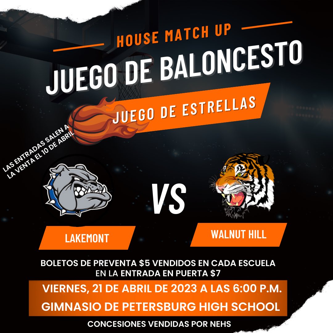🚨ATTENTION ATTENTION🚨 
FRIDAY IS THE NIGHT! 

It’s the All-Star Basketball Game‼️
<a href="/WalnutHillES/">Walnut Hill Elementary School</a> vs <a href="/LakemontSchool/">Lakemont Elementary School</a> 
Who will be crowned the Champion? 

Come on out and support! 
Tickets are $5 in advance and $7 at the door. It’s a game you don’t want to miss.