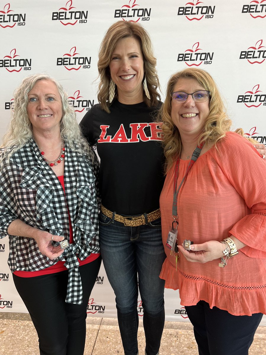 Today, we celebrated Mrs. Sterk, Mrs. Rice, and Mrs. Kukulski for their milestone years of experience in Belton ISD. Thank you for the many years that you have touched the lives of our students, families, community, and colleagues. 🍎