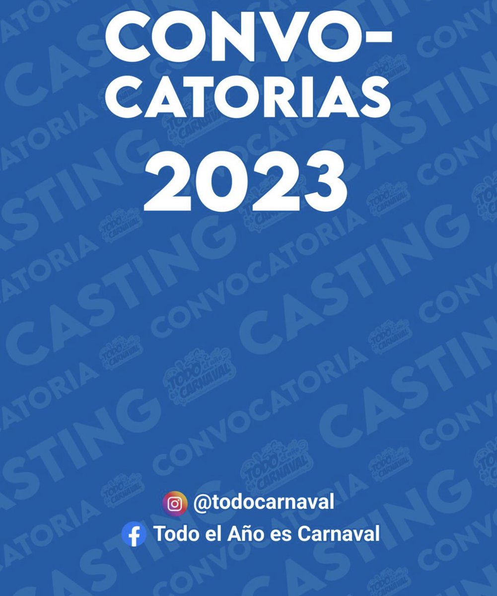 TelaesCarnaval's tweet photo. Abrimos hilo de las convocatorias de Carnaval de las Promesas 2023/2024 🎉 🎭 https://t.co/w9u7c3RLMg