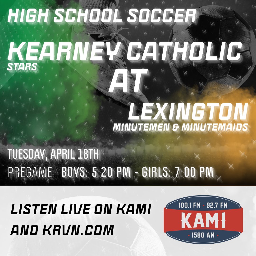 KRVN sports (@jaysonjorgensen) on Twitter photo High school soccer Tuesday night on KAMI Country and krvn.com
<a href="/KCHS_BoysSoccer/">Kearney Catholic Soccer</a>
<a href="/GirlsKchs/">Kearney Catholic Girls Soccer</a>
<a href="/lexingtonFC_men/">Lexington Men's Fútbol</a>
<a href="/LexSchools/">Lexington Public Schools</a>
@LexGirlsSoccer
<a href="/krvn/">KRVN Radio</a>
<a href="/nebraska_talk/">Nebraska Soccer Talk</a> High school soccer Tuesday night on KAMI Country and krvn.com
<a href="/KCHS_BoysSoccer/">Kearney Catholic Soccer</a>
<a href="/GirlsKchs/">Kearney Catholic Girls Soccer</a>
<a href="/lexingtonFC_men/">Lexington Men's Fútbol</a>
<a href="/LexSchools/">Lexington Public Schools</a>
@LexGirlsSoccer
<a href="/krvn/">KRVN Radio</a>
<a href="/nebraska_talk/">Nebraska Soccer Talk</a>