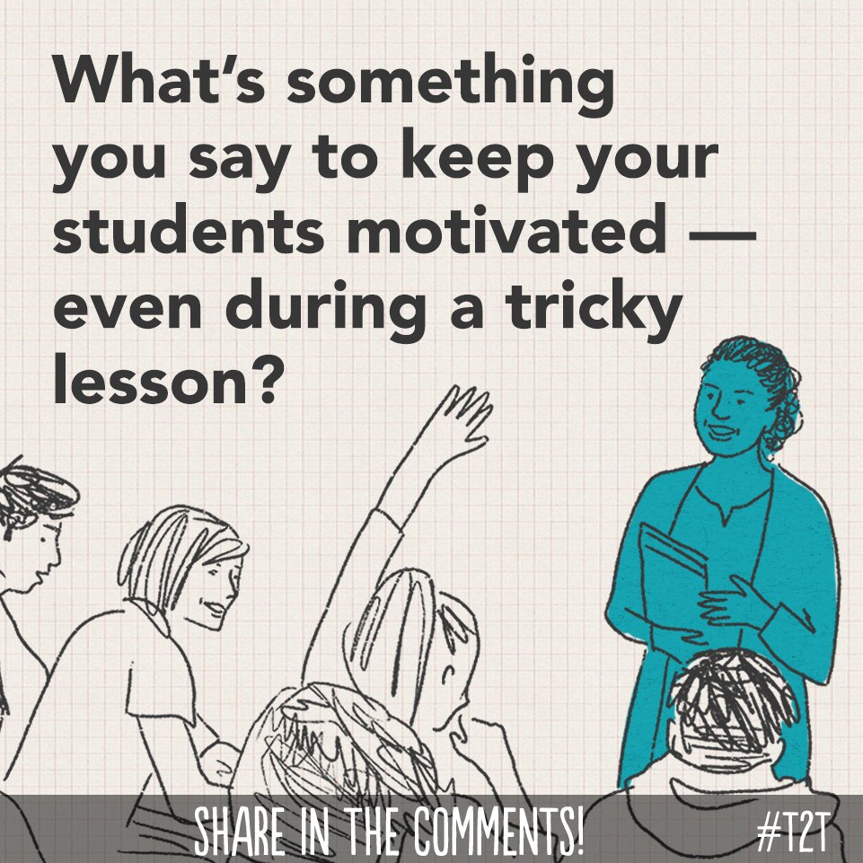 teacher2teacher's tweet photo. How do you motivate your Ss? 

#TeacherTwitter #edchat https://t.co/ja89KQIO4I